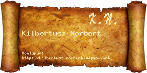 Kilbertusz Norbert névjegykártya