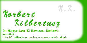 norbert kilbertusz business card